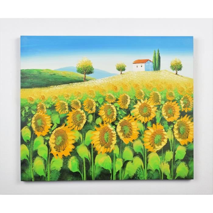 Tableau déco Provence 3 - Peinture à l'huile - 50 x 60 x 3 cm - Achat /  Vente tableau - toile - Cdiscount