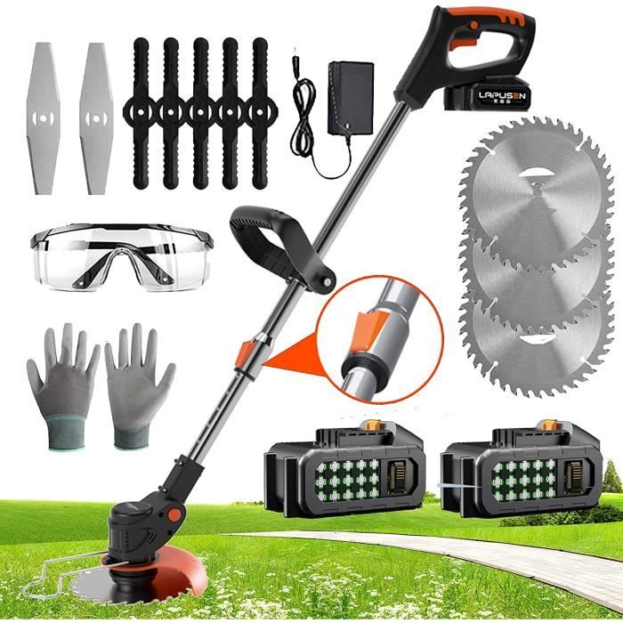  Coupe Bordure - &Eacute;LECTRIQUE - 3 en 1 - Sans Fil - 2 Batteries - Faible Bruit 