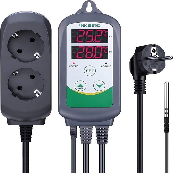 Régulateur de température numérique Chauffage Refroidissement Régulateur de température PriseThermostat INKBIRD ITC-308 220V