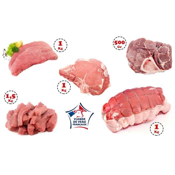 Colis Viande de veau 5 KG - Viande de veau Origine France Occitanie