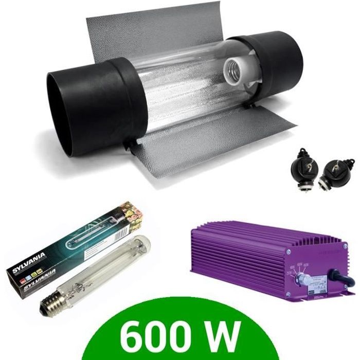 Kit eclairage électronique dimmable Lumatek 600W + Grolux HPS + Cooltube Protube