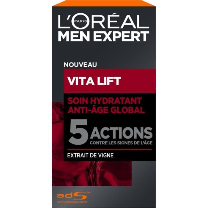 L'OREAL PARIS MEN EXPERT - Vitalift Homme Soin Hydratant Anti-âge Global - 50 ml