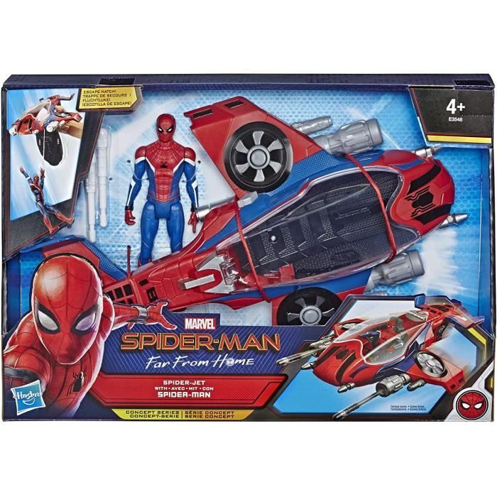 Marvel Spider-Man Far From Home – Véhicule Spiderjet et figurine - Jouet Spider-Man