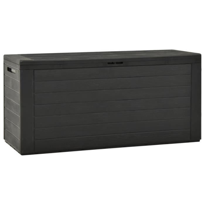 8364Elégance- Boîte de rangement de jardin,Grand Capacité,COFFRE D'EXTERIEUR,Coffre de Rangement Anthracite 116x44x55 cm Taille:116