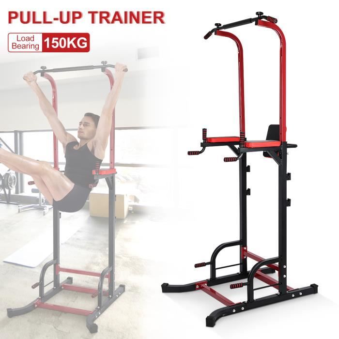 Barre horizontale - Traction dips Multifonctions Barre de Traction dips Banc de Musculation Chaise Romaine - Matériel: a