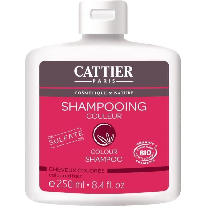 CATTIER Shampooing Sans Sulfates Cheveux Colorés Bio 250 ml