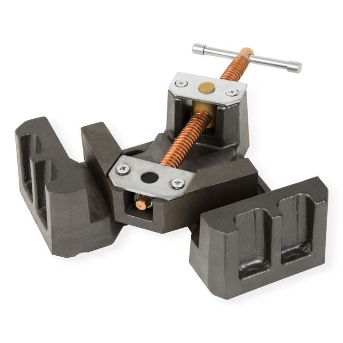 EBERTH 90° Ètau d'angle (75mm Mâchoires, 55mm Ouverture de mâchoire, 35mm Profondeur de mâchoire, Axe de broche pivotant)