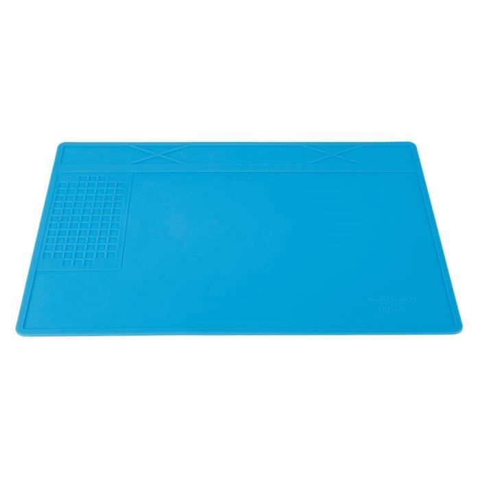Tapis D'isolation Thermique Antistatique, 12,2 * 8,3 Pouces Tapis D'entretien de Réparation Résistant à la Chaleur Bleu Tapis de
