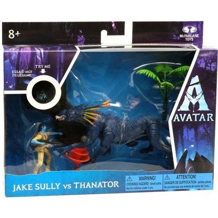 Avatar World of Pandora - Coffret deluxe - Figurine articulée - Jake Sully & Thanator
