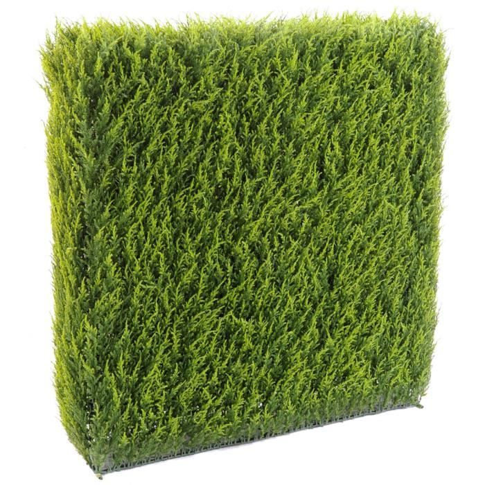 HAIE artificielle haute gamme Spécial extérieur - Cyprès artificiel Juniperus vert - Dim : 105 x 23 x 100 cm