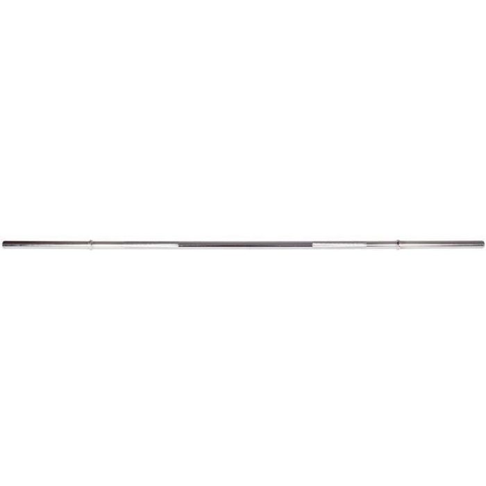 Barre d’Haltérophilie/Musculation - SportPlus - Diamètre : 30 mm - Chromée - 2 Colliers à Ressort Inclus