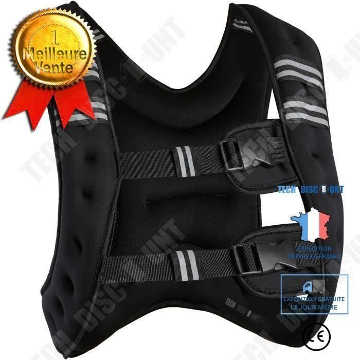 TD® Gilet de Musculation 10 Kg- Fitness Sport Noir NOIR