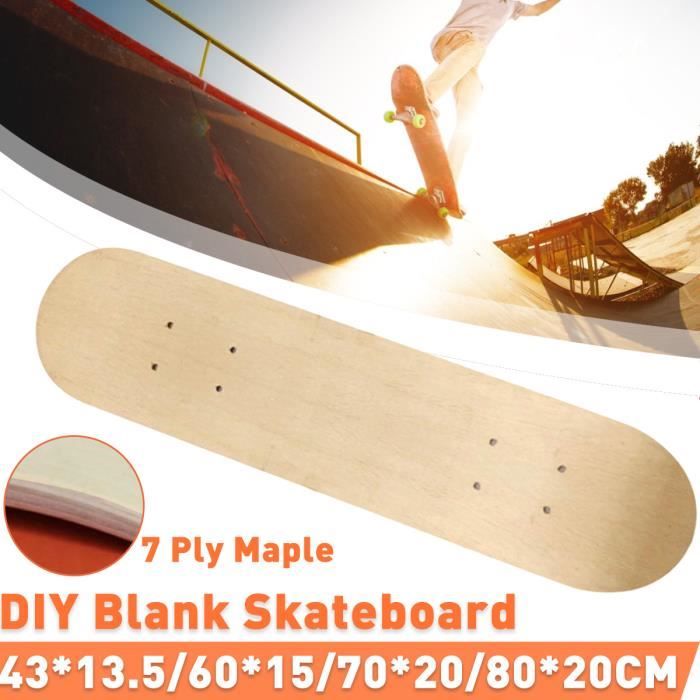 TEMPSA 1PCS Planche à Roulette Skate-board 7 Couches d'érable DIY 43X13.5cm