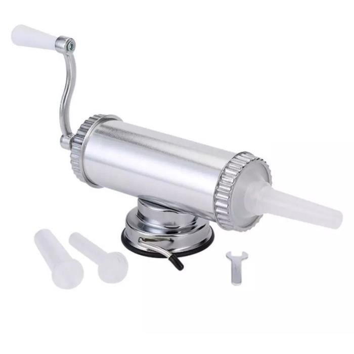 1 pc poussoir à saucisses manuel en alliage d'aluminium remplisseur de viande horizontal ustensile de cuisine HACHOIR ELECTRIQUE