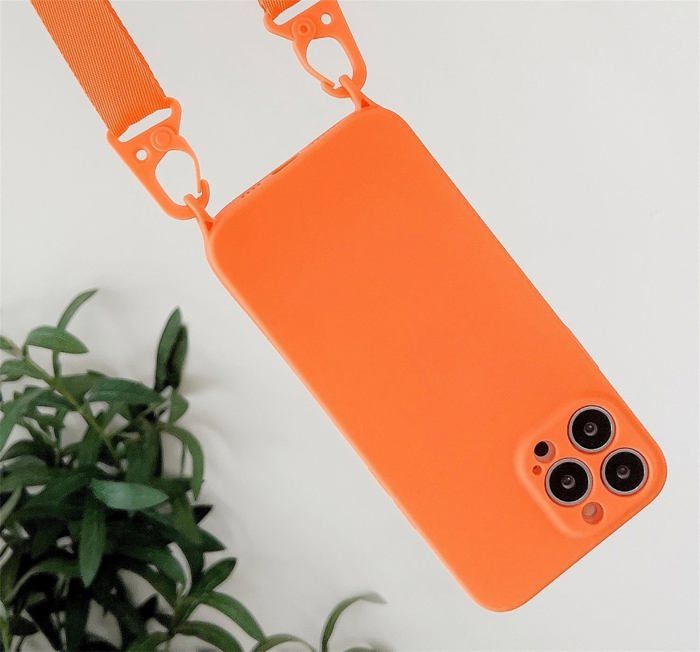 Coque Silicone Renforcée Avec Cordon Pour IPhone 12 Mini - Transparente - Neuve