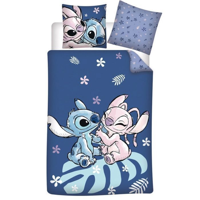 Lilo et Stitch Feuilles Parure de lit 140×200cm 70x90 cm Numéro darticle : AYM075663