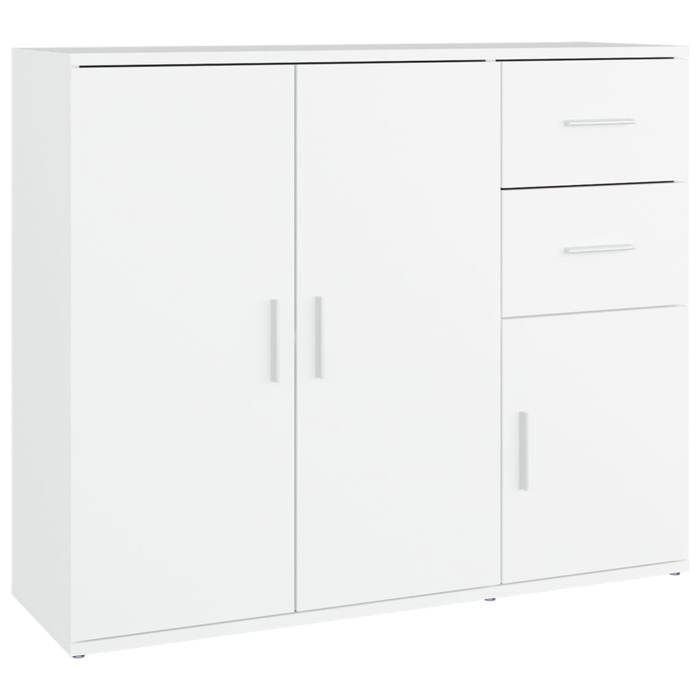 CLOUD Meuble de rangementCommode Armoire Buffet Blanc 91x295x75 cm Bois dingénierie CHYNEW5417016