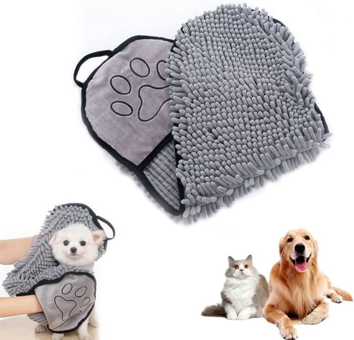 Serviette de bain pour chien serviette pour chien en microfibre chenille serviette pour animaux de compagnie serviette super abs