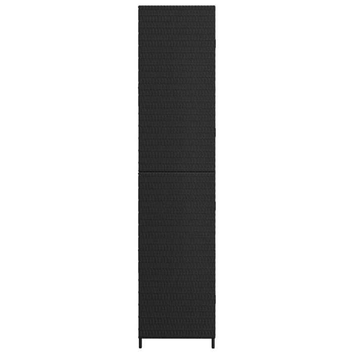 Promotion mai * Armoire de rangement jardin - Meuble jardin - Noir 59x40x180 cm Résine tressée EU2805319872