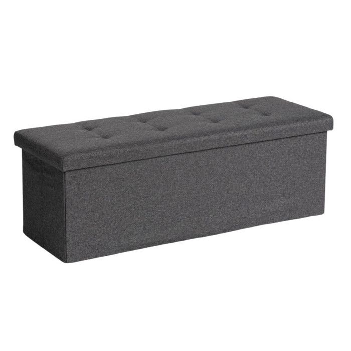 Banc - FURNITURER - FurnitureR - Coffre de rangement - Compartiment amovible - Gris 110x38x38 cm Banc - FURNITURER - FurnitureR - Coffre de rangement - Compartiment amovible - Gris 110x38x38 cm