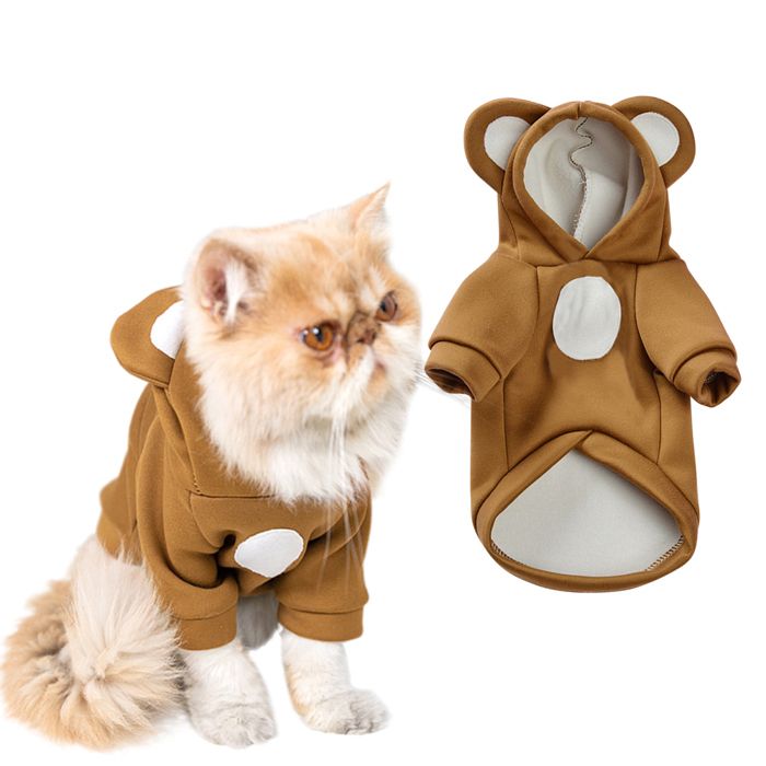 Comparer les prix de Vêtements pour petits chiens avec oreilles dours en peluche pour plus de chaleur