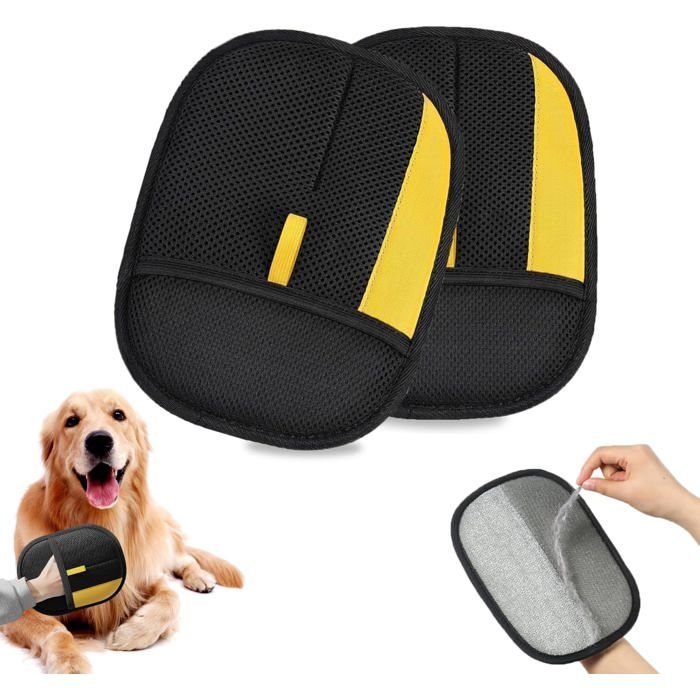 Gant Anti-poils Réutilisable Pour Chat/chien - 2 Pièces, électrostatique, Pour Toilettage Et Nettoyage Canapé/tapis