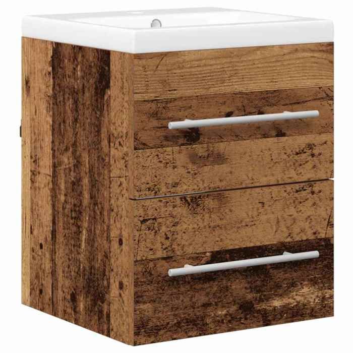 SALE 2026Meuble bas Grande Capacité/Meuble sous Vasque Marron - Meuble de Lavabo de Salle de Bain Marron 42x39x52cm 20.08 Kg 43339