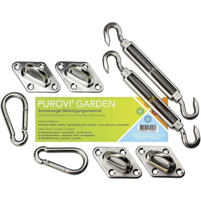 Lot De 6 Attaches En Acier Inoxydable 316 – Pour Bimini, Kayak, Buggy, Sangle Jusqu'à 30 Mm