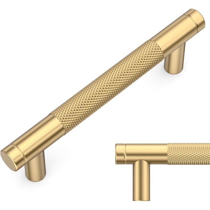 Poignée de meuble - PZCC - Or champagne - 96mm - 10 pièces - Avec vis - Installation facile - Antirouille