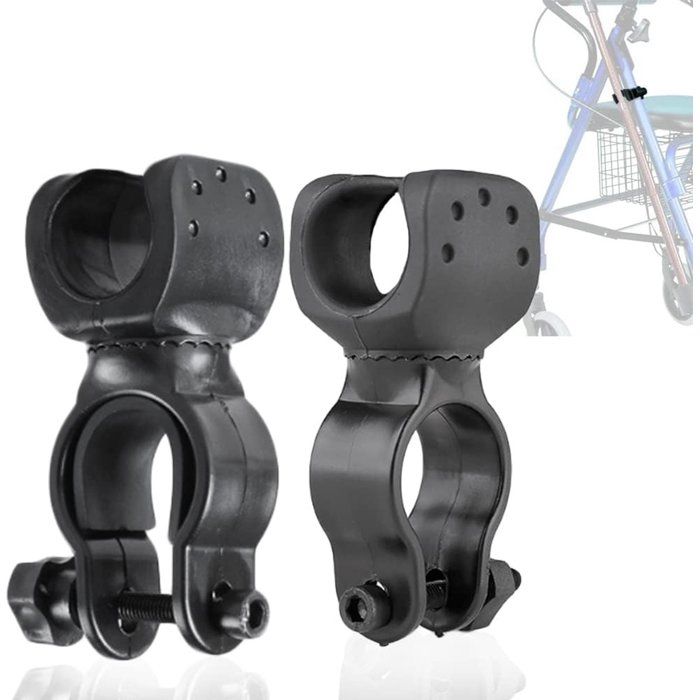 Porte-canne support rotation 360° Finition lisse pour fauteuil roulant rollator vélo scooter