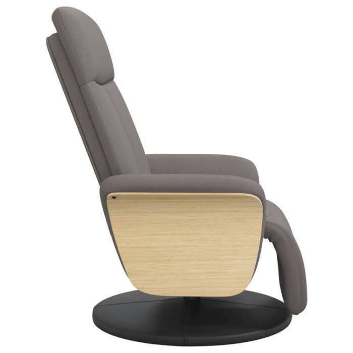 Confortable Fauteuil inclinable Chaise-sofa pour relax avec repose-pieds taupe tissu__27124
