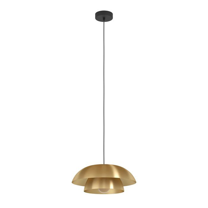 Suspension luminaire Cenciara lustre pour salon et salle à manger lampe de plafond suspendue en métal noir et laiton brossé dou Suspension luminaire Cenciara lustre pour salon et salle à manger lampe de plafond suspendue en métal noir et laiton brossé dou