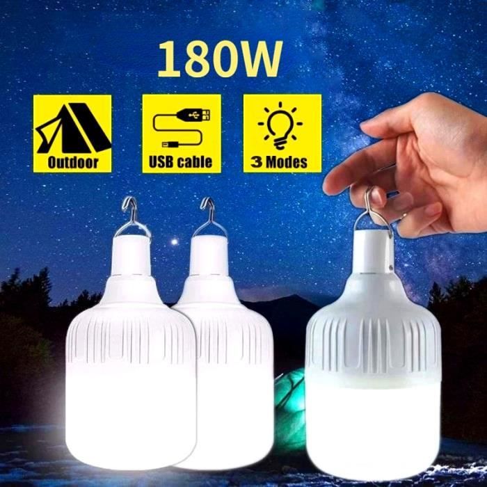 Lampe De Camping Rétro LED - Bleue - Rechargeable, étanche, 320 Lumens - Favour - Neuf
