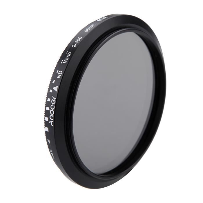 ND filtre Andoer 55mm densité neutre variable pour Canon Nikon DSLR