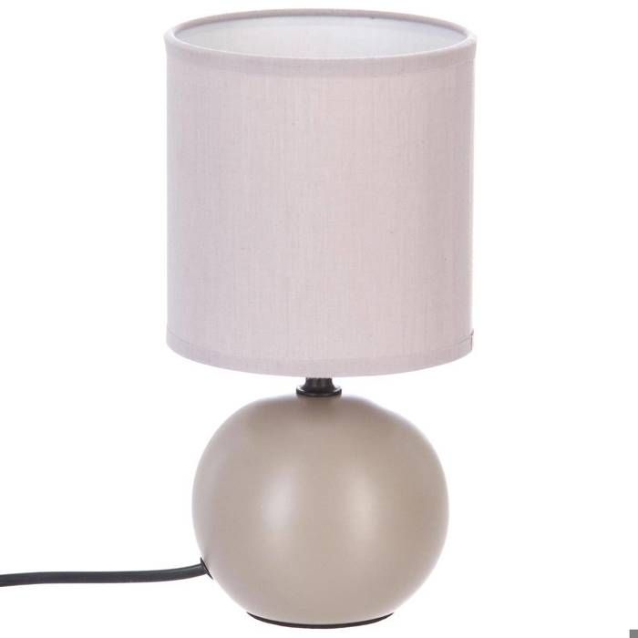 Lampe céramique Timéo gris taupe mat H25cm - Atmosphera Créateur dintérieur