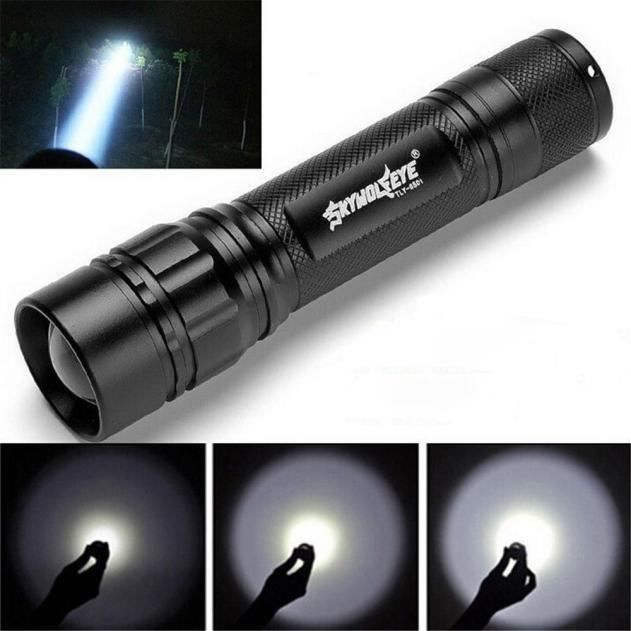 3000 Lumen Zoomable CREE XM-L Q5 LED Lampe de Poche Torche Lumière Lampe Zoom étanche