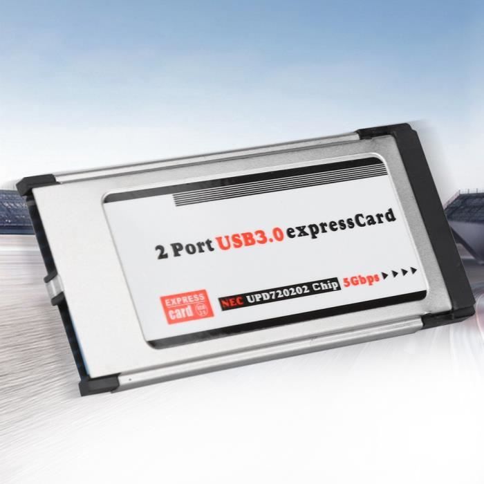Carte Express Express Haute Vitesse Express vers USB 3.0 Adaptateur 2 Ports 34 mm Express Card Convertisseur 5Gbps Taux de Transfert 