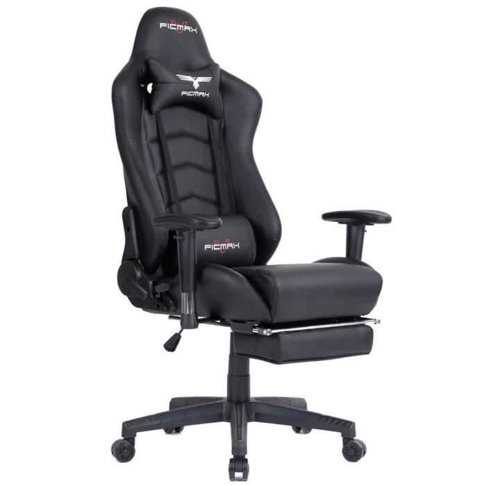 Ficmax Massage Gaming Chair with Footrest Ergonomic Gamer Chair