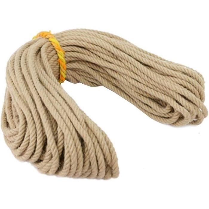 Leecogo Corde De Jute Naturelle 4,5 Mm X 30,5 M – Noire, Idéale Macramé, Jardin, Griffoir Chat, Déco Rustique