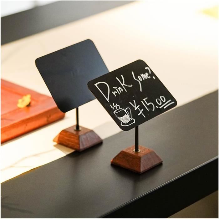 40 Mini Tableaux Noirs Avec Support En V - Pour Mariage, Restaurant, étiquetage - Stylos Et Chiffon Inclus