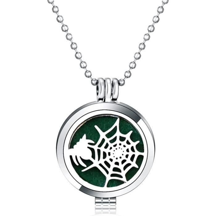 Collier Pendentif Diffuseur De Parfum En Pierre Semi-précieuse – Quartz Rose Naturel, Laiton – Pour Huiles Essentielles, Aromathérapie Portable – Rose - 3