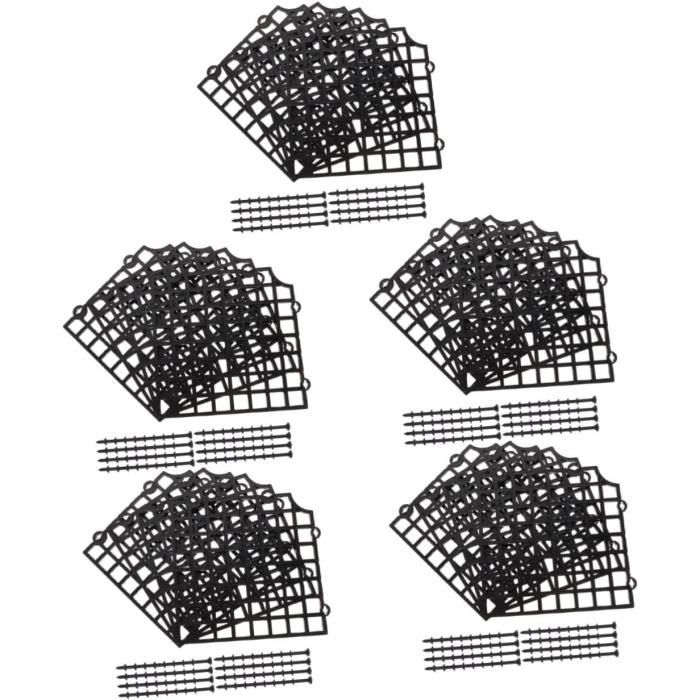 4 Grilles De Protection Pour Pots De Fleurs - Anti-chats Et Enfants, Plastique ABS Coupable, Réutilisable (30x30 Cm, Noir Et Marron) - 4