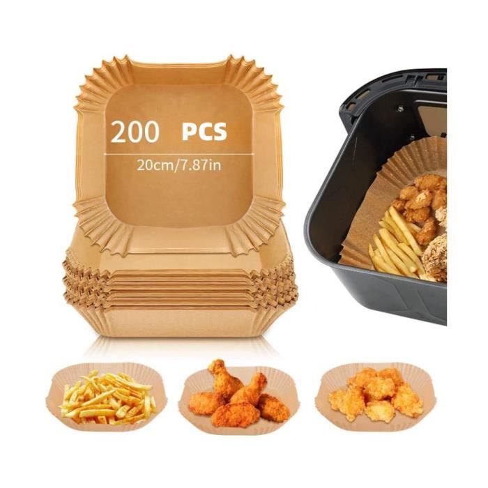 Papier de cuisson - Air Fryer - 200 pièces - 20 cm - Antiadhésif - Biodégradable