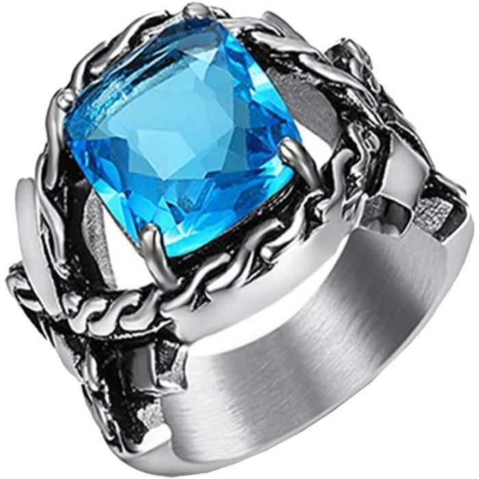 Bague Fantaisie Gothique étoile Pointes Strass Bleu Nali Taille 55 - Neuf Avec étiquettes