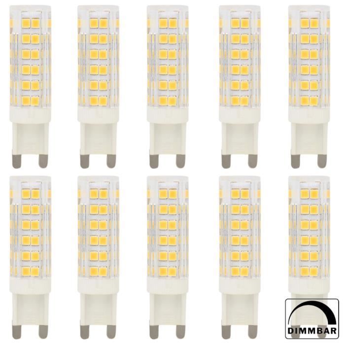 10X G9 Dimmable Ampoule LED 7W Blanc Chaud 500LM 76*SMD2835 LEDs