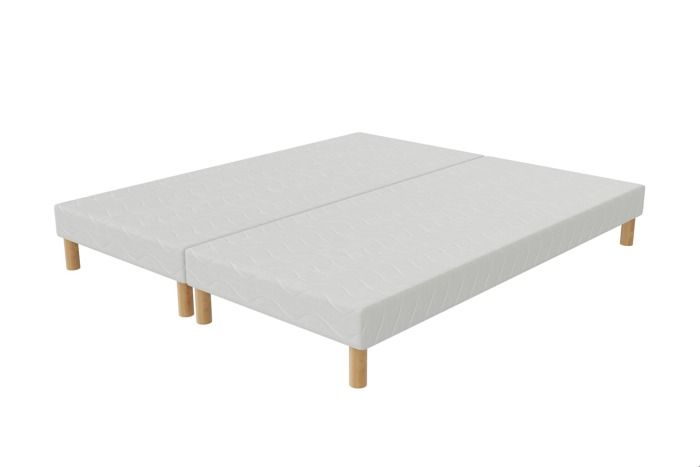 sommier tapissier 200x200 2x 100 200 8 pieds offert cdiscount maison