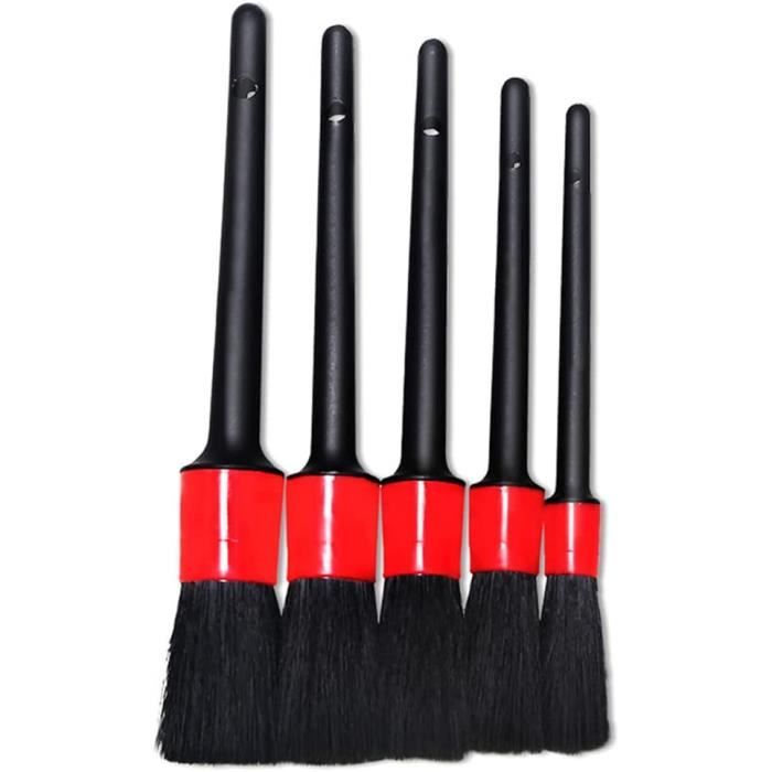 Kit De 8 Brosses De Nettoyage Intérieur Voiture - Pour Tableau De Bord, Aérations, Sièges - Poils Doux Et Poignée Ergonomique