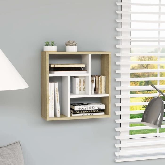 Étagère Murale Ancienne 3 Niveaux - Bois Gris - 110 Cm - Palazzo INT