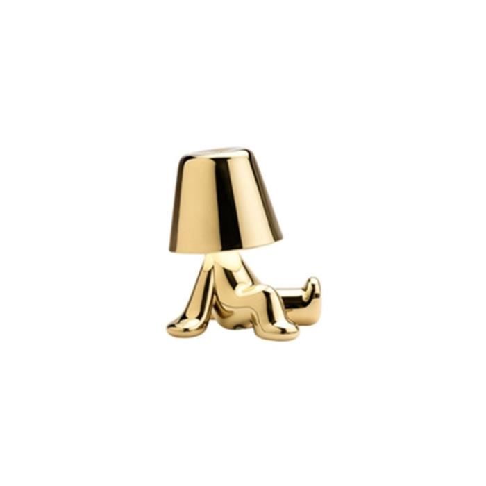 (Golden man C)Lampe de Design Petit Bonhomme Doré, Style Penseur Art ...