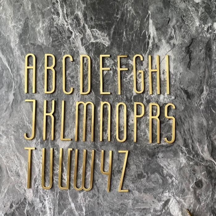 Zw Matériel A300 100Mm Laiton Massif Laiton Brillant Numéro De Maison 7